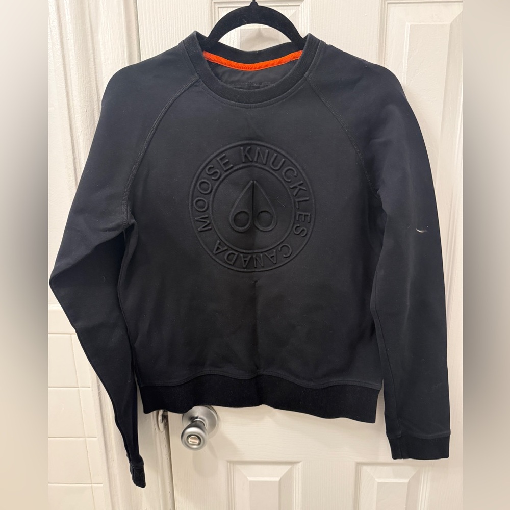 Moose Knuckles Men's Black Crewneck Sweater